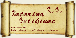 Katarina Velikinac vizit kartica